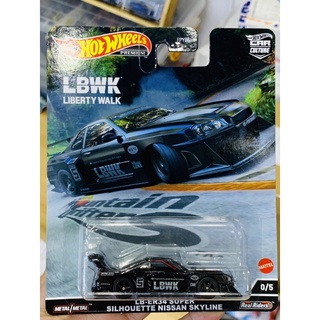 Hobby Store xe mô hình Hot Wheels Premium LB-E R34 SUPER SILHOUETTE NISSAN SKYLINE Chase