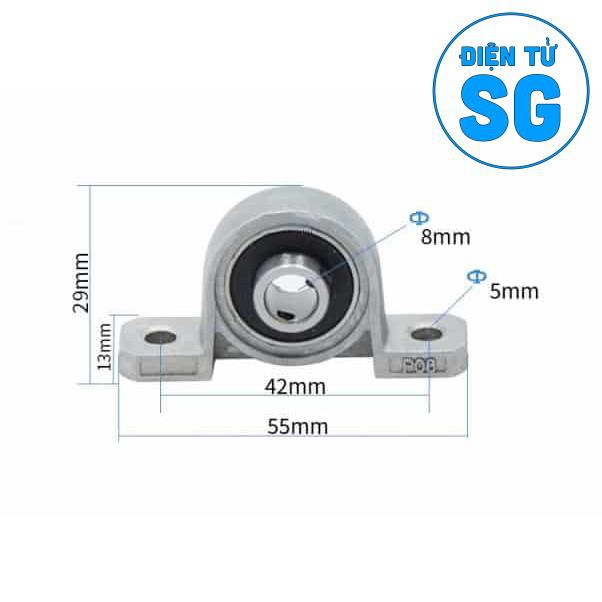 Gối đỡ vòng bi dạng đứng trục 8mm - JTWW