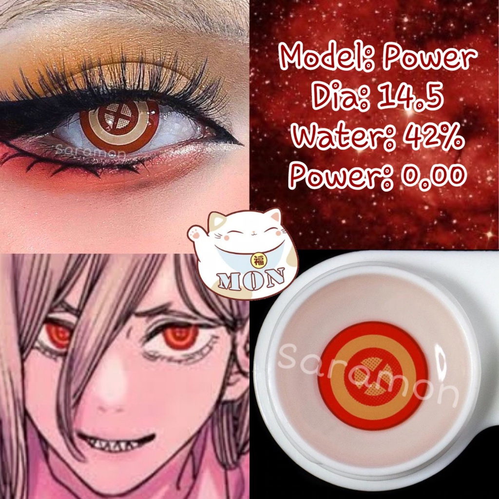 Lens cosplay Gojou, Power, HuTao, Makima 0 độ