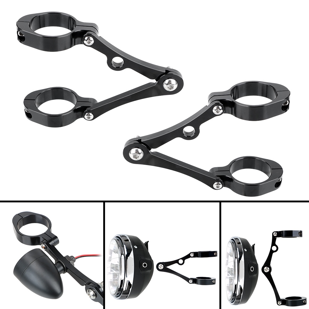 Giá đỡ đèn pha kích thước 39mm-41mm chất liệu CNC cho xe mô tô Harley Cafe Racer Chopper Bobber tiện dụng