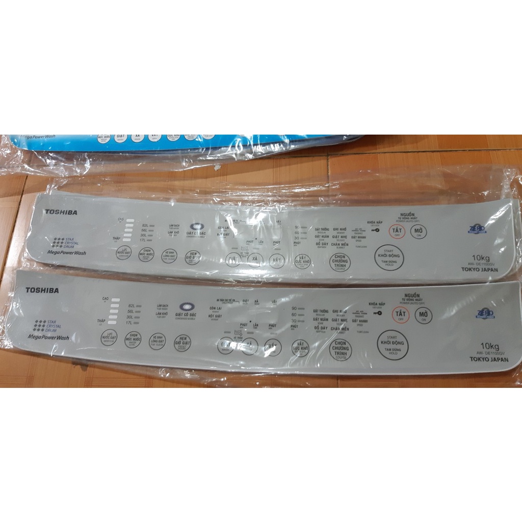 Tem mặt phím máy giặt cửa đứng TOSHIBA