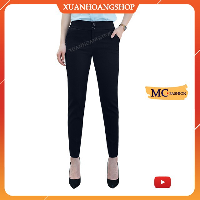 Quần Tây Nữ Mc Fashion Dáng Quần Âu Nữ, Kiểu Công Sở, Lưng Cao, Ống Côn, 3 Màu Đẹp(Đen, Xanh Tím Than, Ghi Xám) Q0279 .