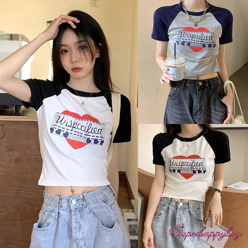 Áo Thun NgắN Tay Cổ TròN ThờI Trang Cho Nữ