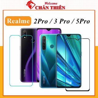 [Loại Xịn] Cường Lực Realme 5 Pro / 2 Pro / 3 Pro Full Màn - Cảm ưng mượt mà - Tặng Kèm Khăn Lau