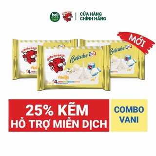 Combo 3 gói Phô Mai Vuông Belcube - Vị Vani 15 Viên - Hỗ Trợ Hệ Miễn Dịch