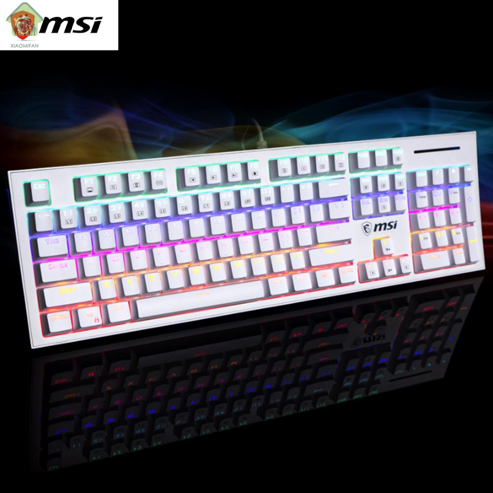 Bàn Phím Cơ Gaming Gk50Z Rgb Led 104 Phím Màu Trắng