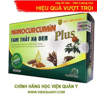 Nano curcumin tam thất xạ đen plus Học viện quân y (giảm giá )