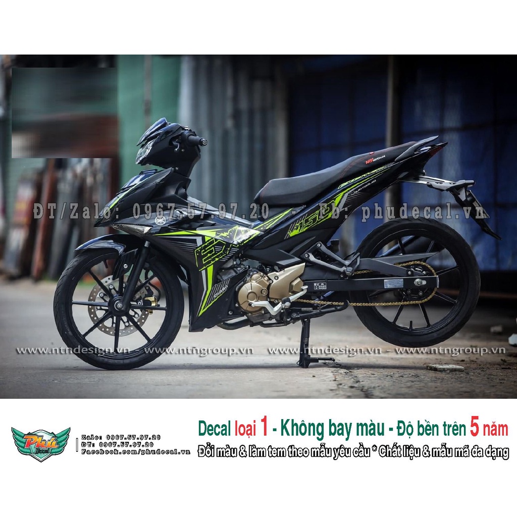 Tem rời Exciter 150 đen xanh Ex (Z)