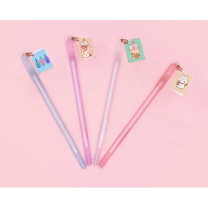 Bút boba tea sổ treo BST19 bút gel trà sữa viết cute thần tượng hoạt hình