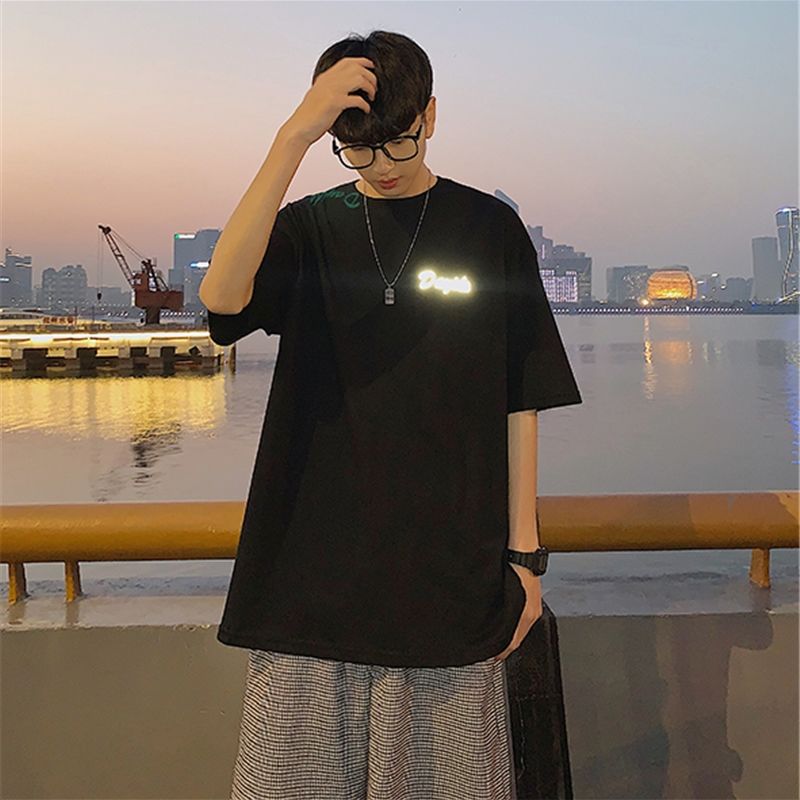 100% Korean Style Cotton Short Sleeve T-shirt for Men / Women