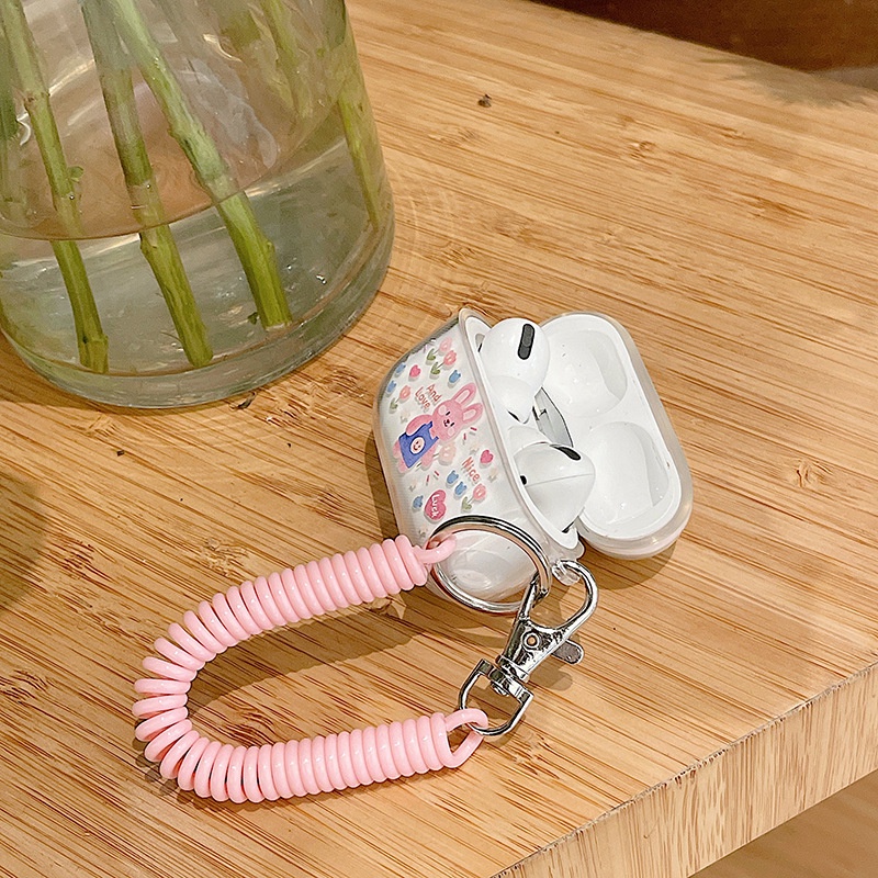 Vỏ Bảo Vệ Hộp Sạc Tai Nghe airpods 1 2 Pro 3rd Generation Pro 1/2 Trong Suốt Chống Sốc Họa Tiết Hoạt Hình Kèm Dây Đeo Kiểu Nhật Hàn