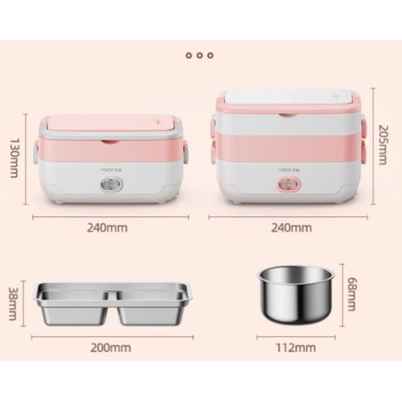 [Giá sập sàn] Hộp cơm cắm điện Yoice Y-FH5A, 2 tầng 4 ngăn, sử dụng để nấu chín, hâm nóng, giữ nhiệt | BigBuy360 - bigbuy360.vn
