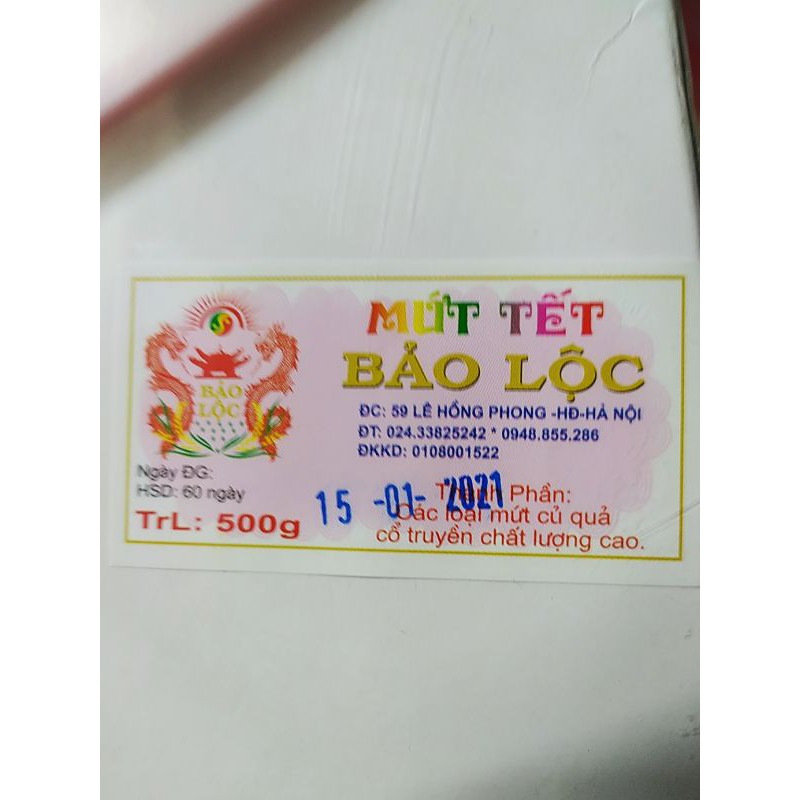 Đặc sản dân tộc mứt tết gia truyền Bảo lộc