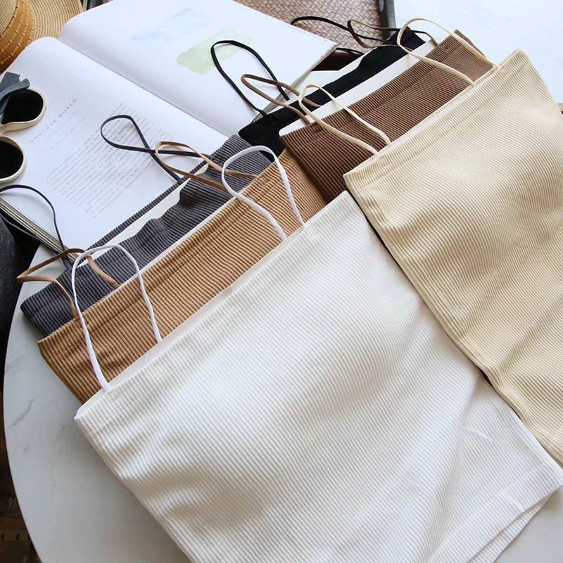 Áo Bra Nữ Quây Tăm-Áo Lót Nữ 2 Dây Dáng Dài Màu Pastel Al62