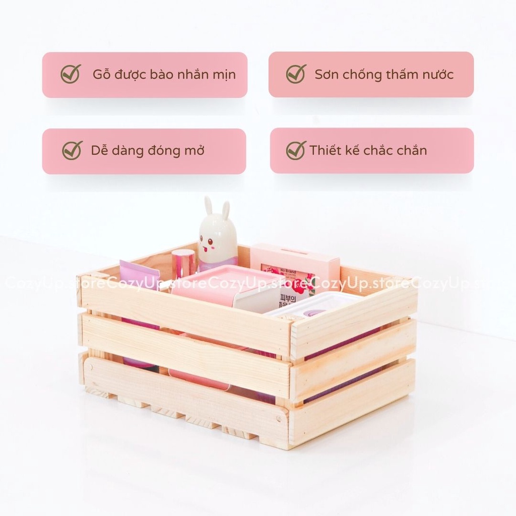 HỘP PALLET GỖ THÔNG TRANG TRÍ - THÙNG GỖ ĐA NĂNG