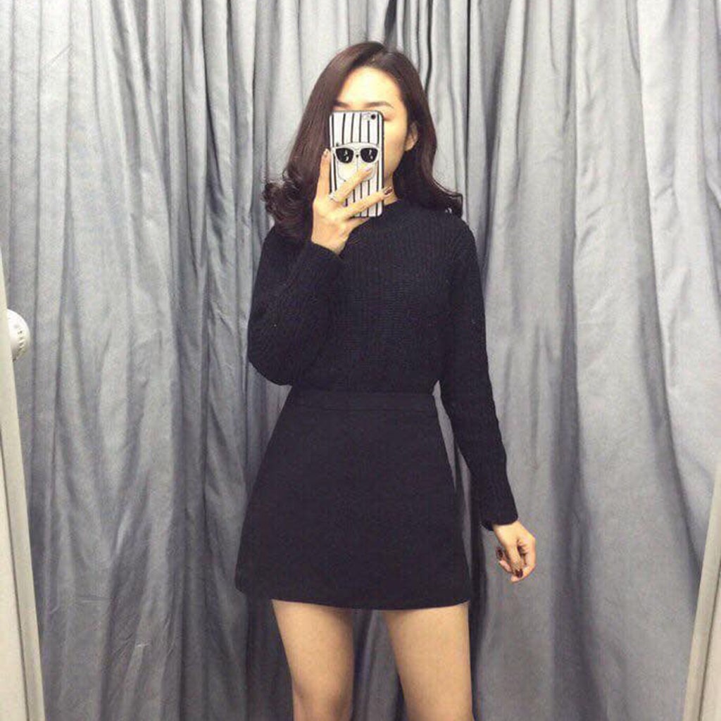 Chân váy chữ A chất Umi Hàn kèm quần chống lộ. | BigBuy360 - bigbuy360.vn