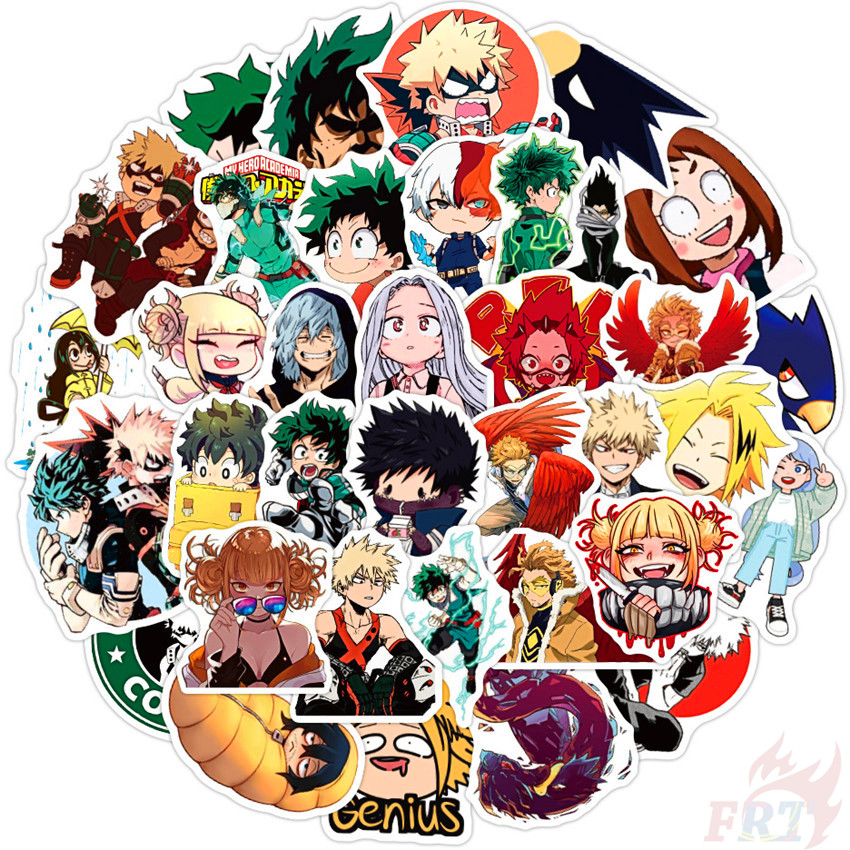 Set 50 hình dán My Hero Academia Anime Series 10 DIY độc đáo dùng trang trí tiện dụng