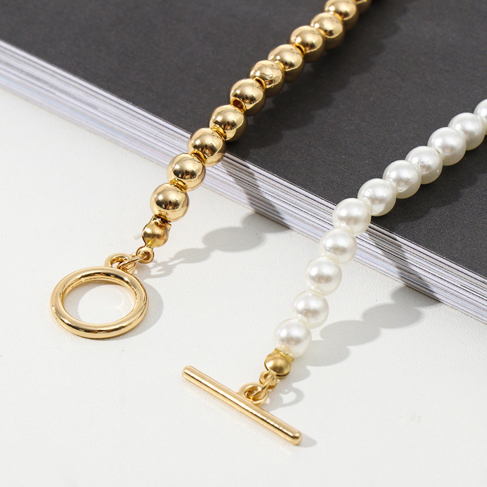 Vòng Cổ Choker Đính Ngọc Trai Nhân Tạo Nhiều Màu Thời Trang Mihan1