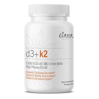 Thực phẩm bổ sung etana vitamin 5000iu d3 + 100mcg k2 90 viên