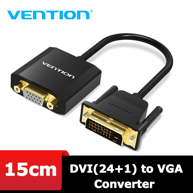 Cáp chuyển đổi DVI 24+1 ra VGA Vention, Hỗ trợ : Độ phân giải 1920x1080 EBABB - BEN