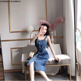 CAO CẤP Yếm Jean Nữ Thắt Dây Eo 4010