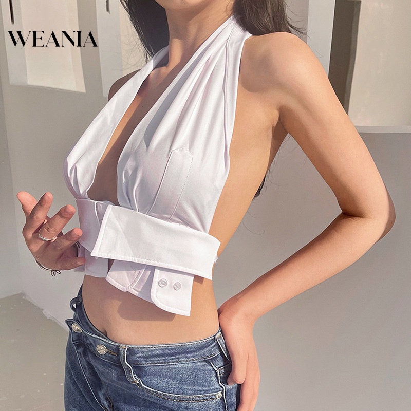 Áo Tank Top Màu Trơn Thiết Kế Hở Lưng Quyến Rũ