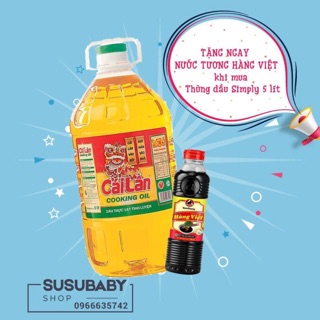 Dầu cái lân can 5l tặng kèm chai nước tương 500gram