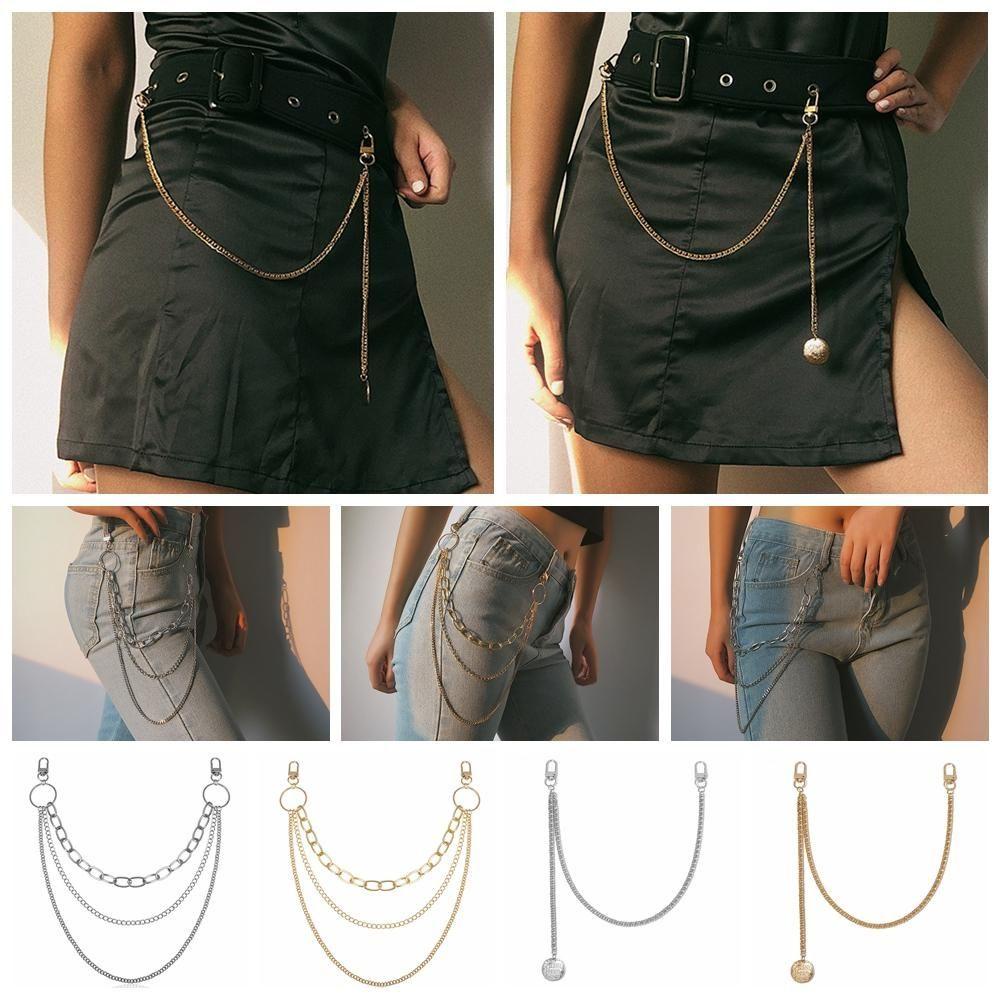 Luol Dây Xích Kim Loại Đơn Gắn Ví / Móc Chìa Khóa Đeo Thắt Lưng Phong Cách Hip Hop Punk