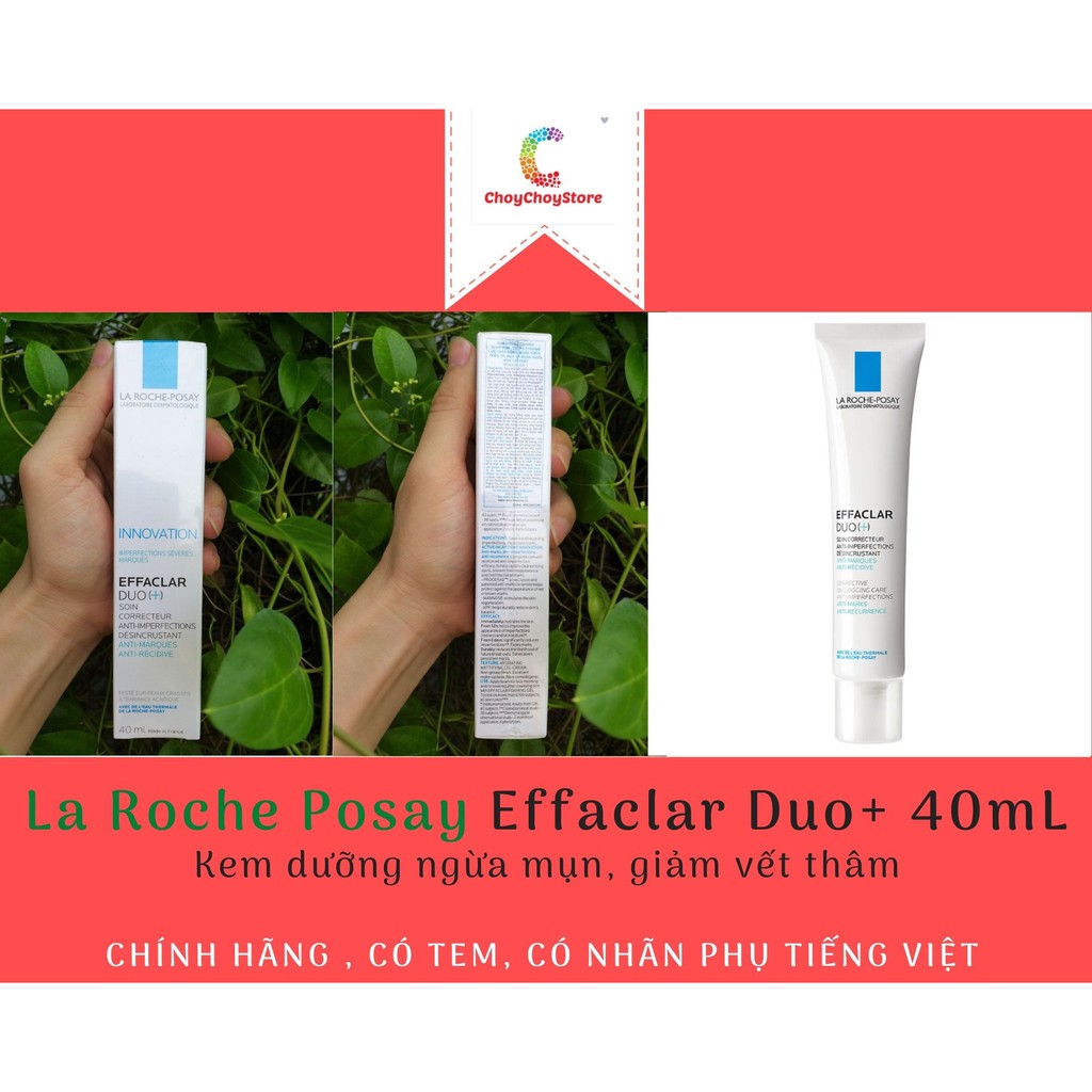 [TEM CTY] La Roche Posay Effaclar Duo+ 40mL - Kem dưỡng ngừa mụn, giảm vết thâm