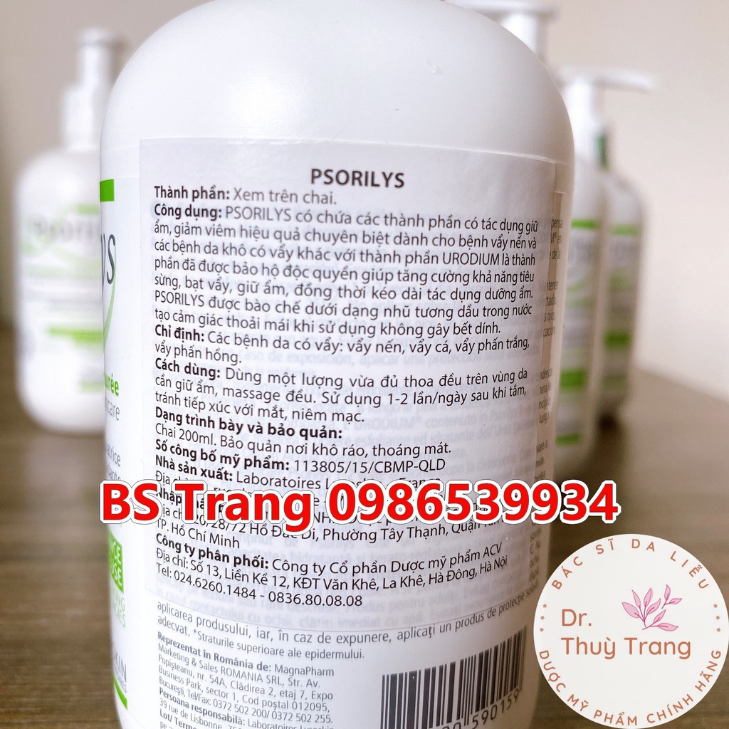 [TEM CHÍNH HÃNG] NHŨ TƯƠNG PSORILYS 200ML