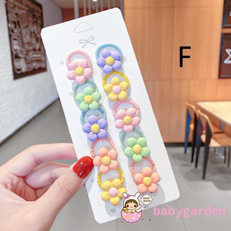 Bộ dây buộc tóc hình vương miện/trái cây dễ thương cho bé gái