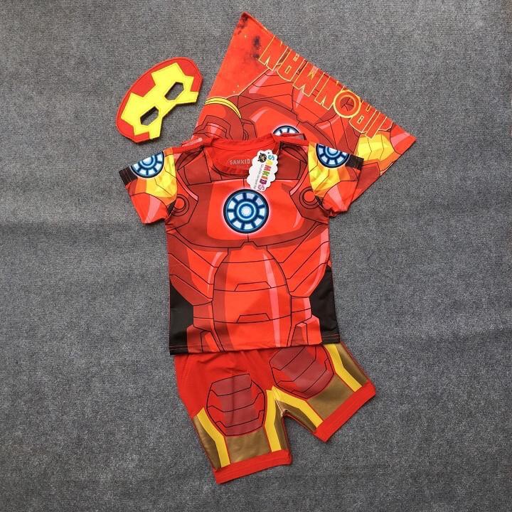 Bộ quần áo siêu nhân anh hùng người Sắt Iron man - Tặng kèm áo choàng và mặt nạ.