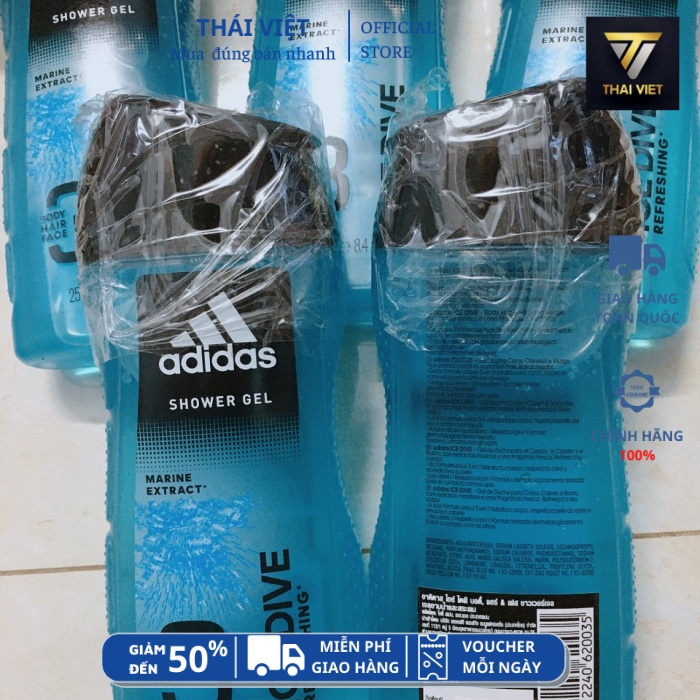 Sữa Tắm Gội Toàn Thân Nam Adidas 3in1 Thái Lan