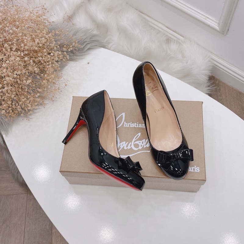 Đầm nơ dáng mũi tròn