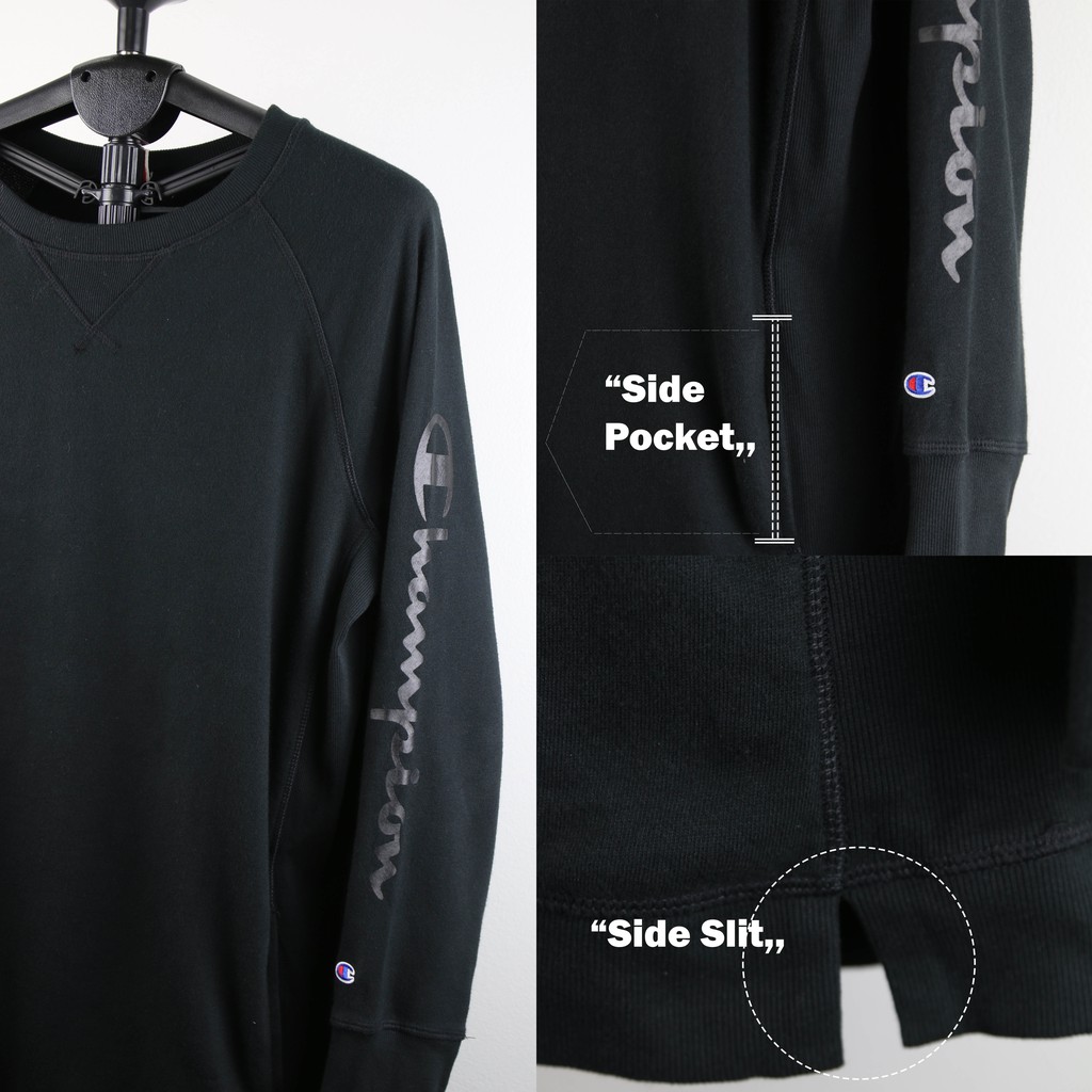Áo Raglan Sweatshirt Champion Logo ⚡️FREE SIZE ⚡️Nỉ Champ chất liệu da cá chính hãng | BigBuy360 - bigbuy360.vn