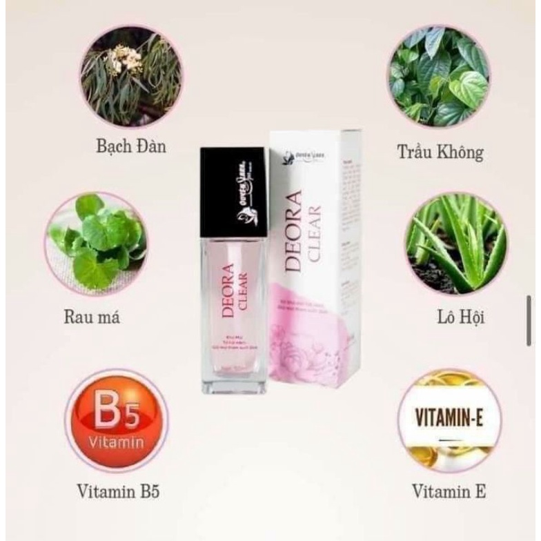Combo 10 lọ xịt khử mùi hôi nách DEORA CLEAR Quyên lara 50ml