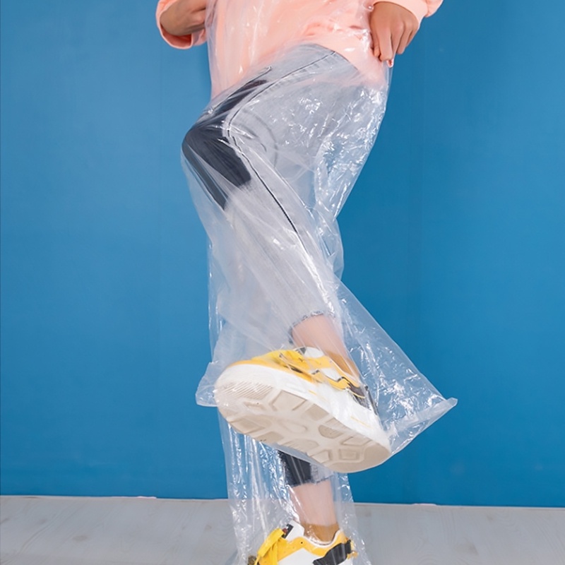 Áo Mưa Dáng Dài Dày Dặn Dùng Một Lần Tiện Lợi Cho Trẻ Em