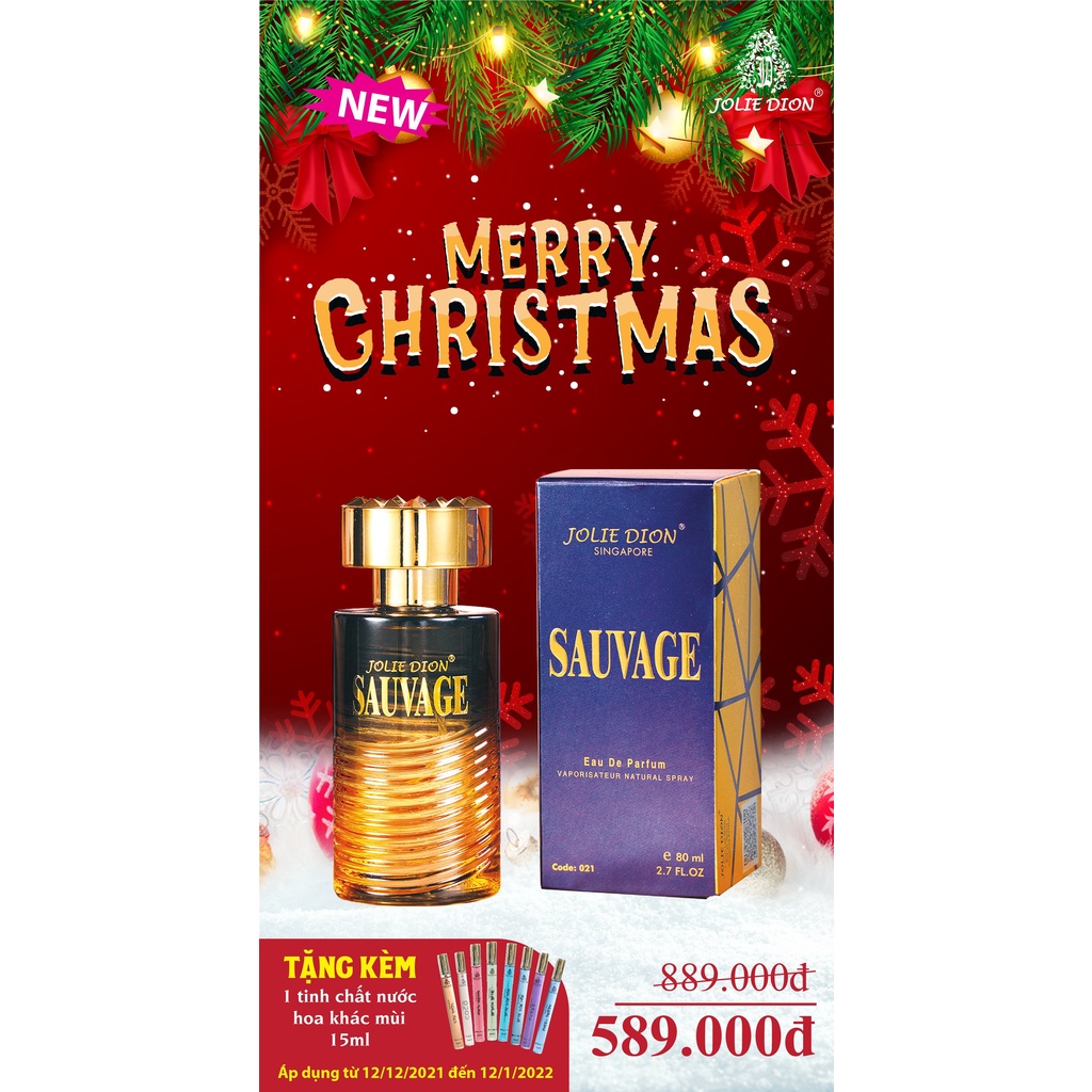 Nước hoa nam Singapore Joliedio Sauvage Eau De Parfum 80ml