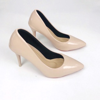 Giày Cao Gót Mũi Nhọn Trơn 7cm