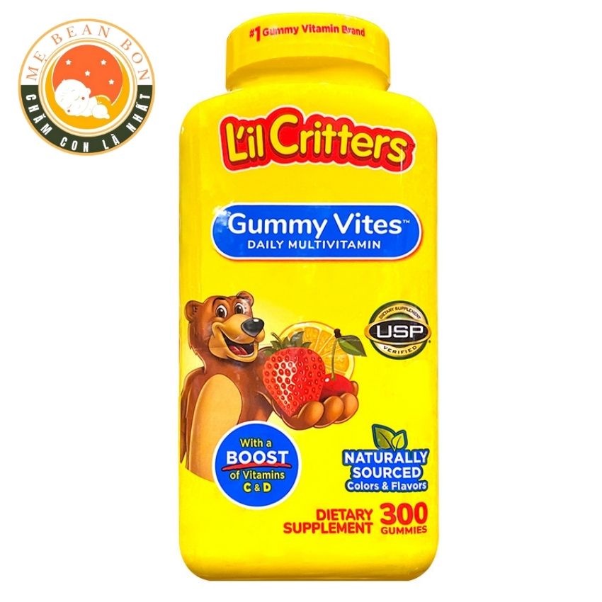 Kẹo dẻo  L’il Critters Gummy Vites Complete Multivitamin 300 viên bổ sung Vitamin  giúp bé phát triển toàn diện của Mỹ
