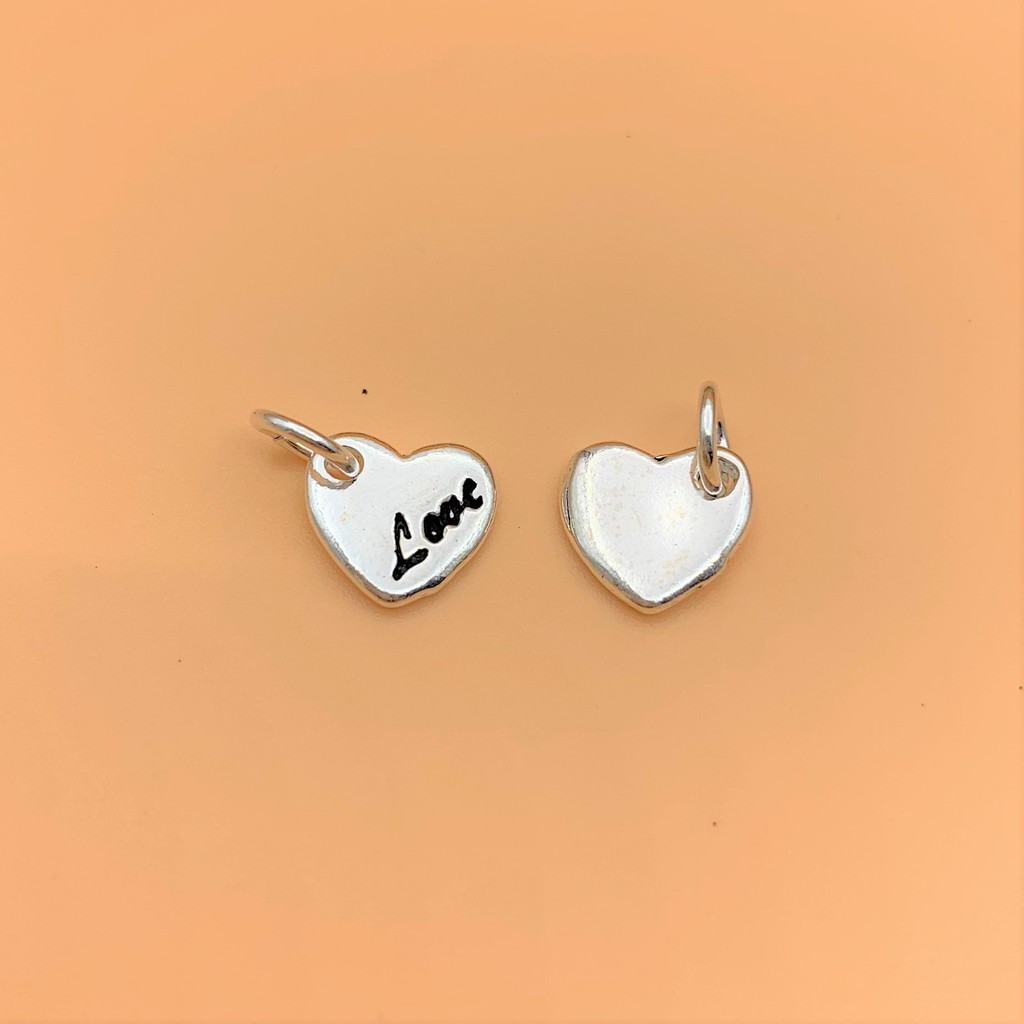 Charm bạc thái móc treo trái tim chữ love - Charm Bạc 925 - Mã CA243 CB259