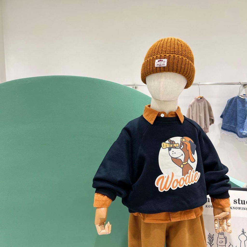 [Babycat] Hàng Có Sẵn Bộ Đồ Áo Sweater Phong Cách Nhật Bản Hàn Quốc Thời Trang Xuân Thu 2022 Mới Cho Bé Trai
