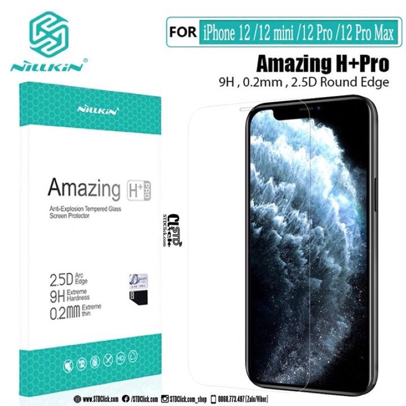 cường lực nillkin Amazing H+Pro chính hãng cho ip 12/12pro/ 12promax
