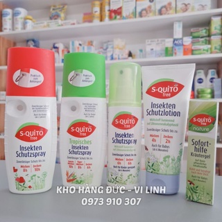 (Mẫu mới) Squito- Xịt chống muỗi và kem dưỡng da chống muỗi côn trùng đốt