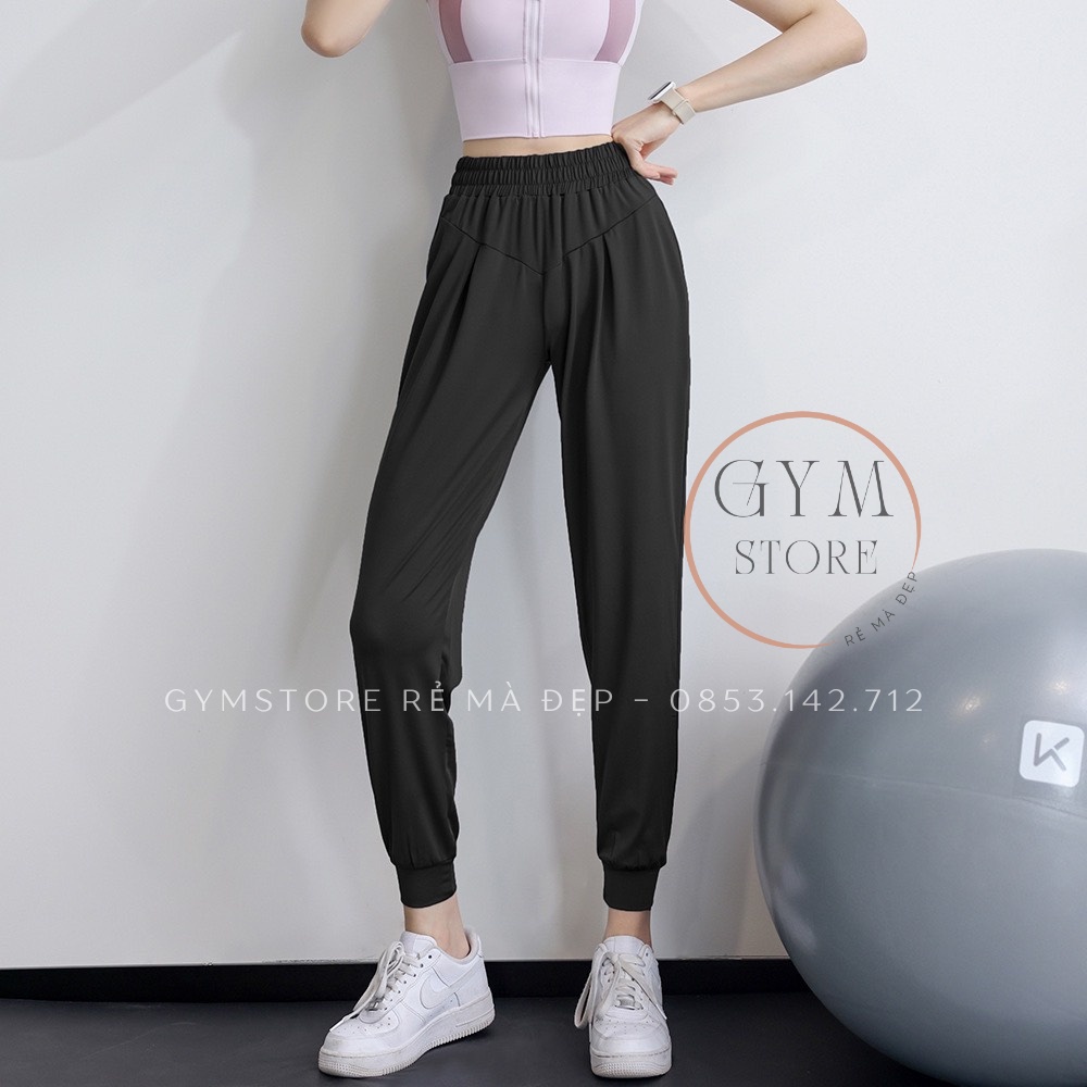 Quần Jogger Nữ Thun Co Giãn Thoáng Mát Tập Gym Yoga Zumba Đồ Tập Nữ Rẻ Đẹp GYMSTORE 149