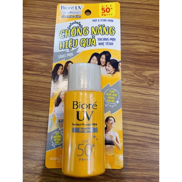 Kem chống nắng Bioré UV Perfect protect milk spf 50+/pa+++