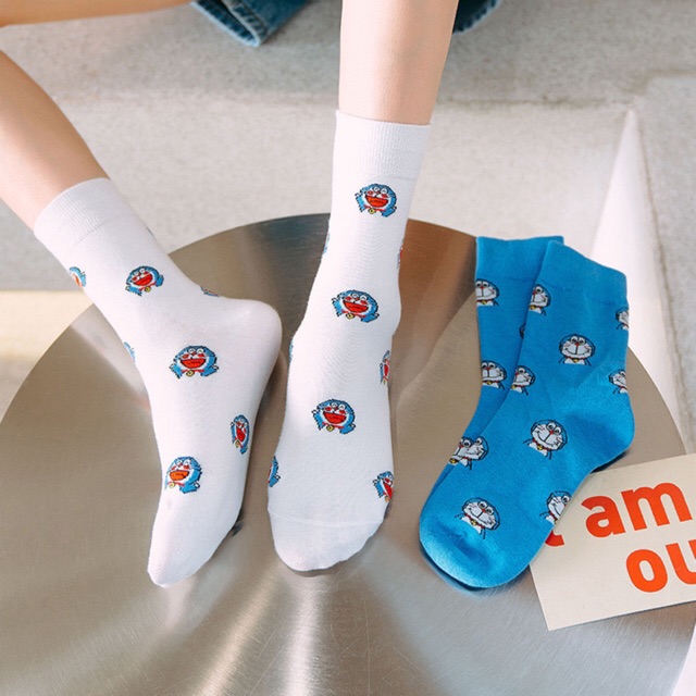 Tất Vớ Cao Cổ Chấm Bi Doremon Doraemon