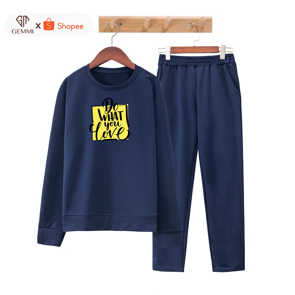 Set đồ bộ nữ mặc nhà thiết kế cao cấp in hình Gemmi Fashion DB12