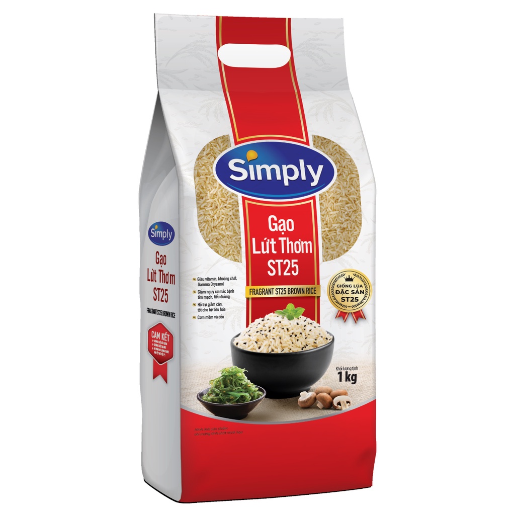 [GRO GIFT] Gạo Lứt Thơm Simply ST25 1Kg