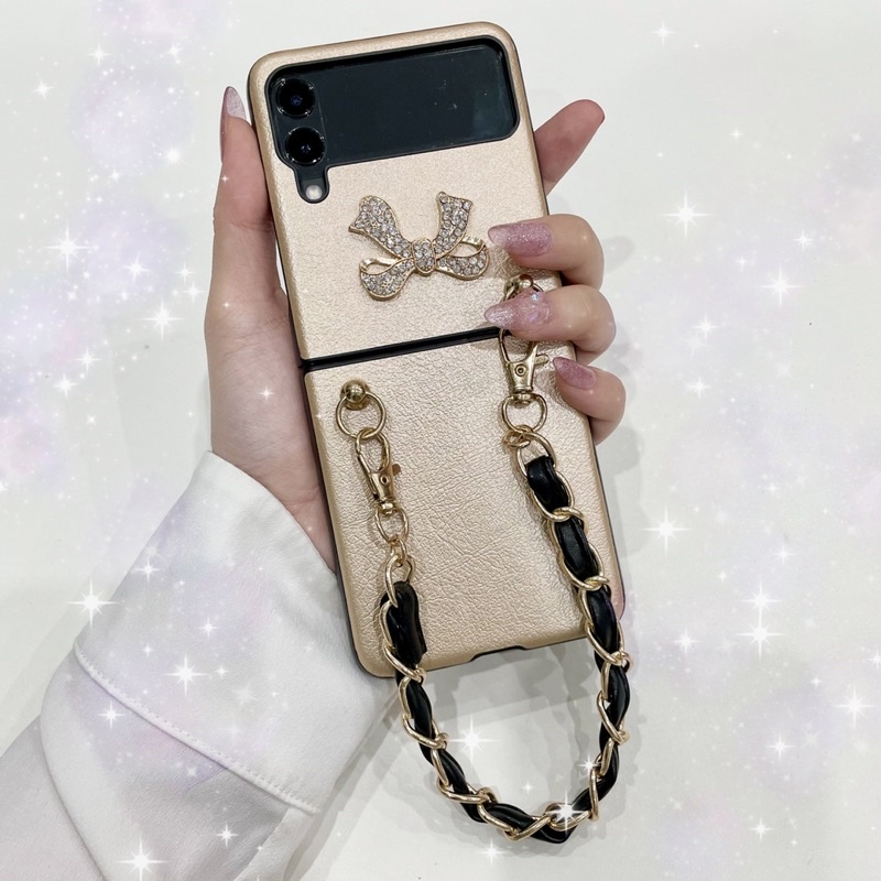 [SẴN] Ốp Samsung Z Flip 3 / Z Flip 4 chất liệu da, dây xách Z Flip3 / ZFlip3 / Z Flip4